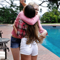Alli Rae and Cassidy Klein are playing with their big boobies