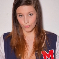 Naughty teen Noelle Easton revealing her ravishing ample breasts