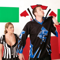 Lusty Charisma Cappelli with big tits takes off her uniform for a fuck