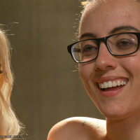 Roxanne Rae is the star slut of the evening but she does have a little help from