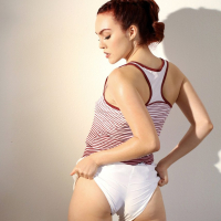 Redhead chick Freya Parker gets fucked and jizzed by her horny coach