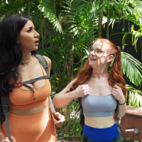 Roxie Sinner and Amy Quinn share a boner while camping