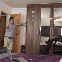 Mandy Slim sucks a Dong and has her Cunt rammed