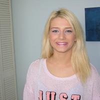 Amateur Aubrey Gold bends and spreads her Butt