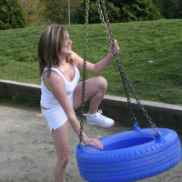 Pictures of teen model Madison Summers teasing at a park