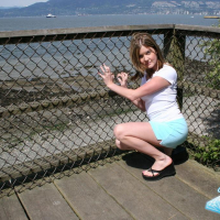 Pictures of Madison Summers flashing outside