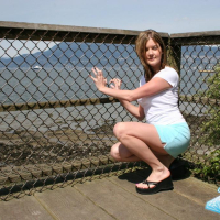 Pictures of Madison Summers flashing outside
