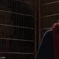 Kendra James redheaded bound prisoner made to multiple orgasms