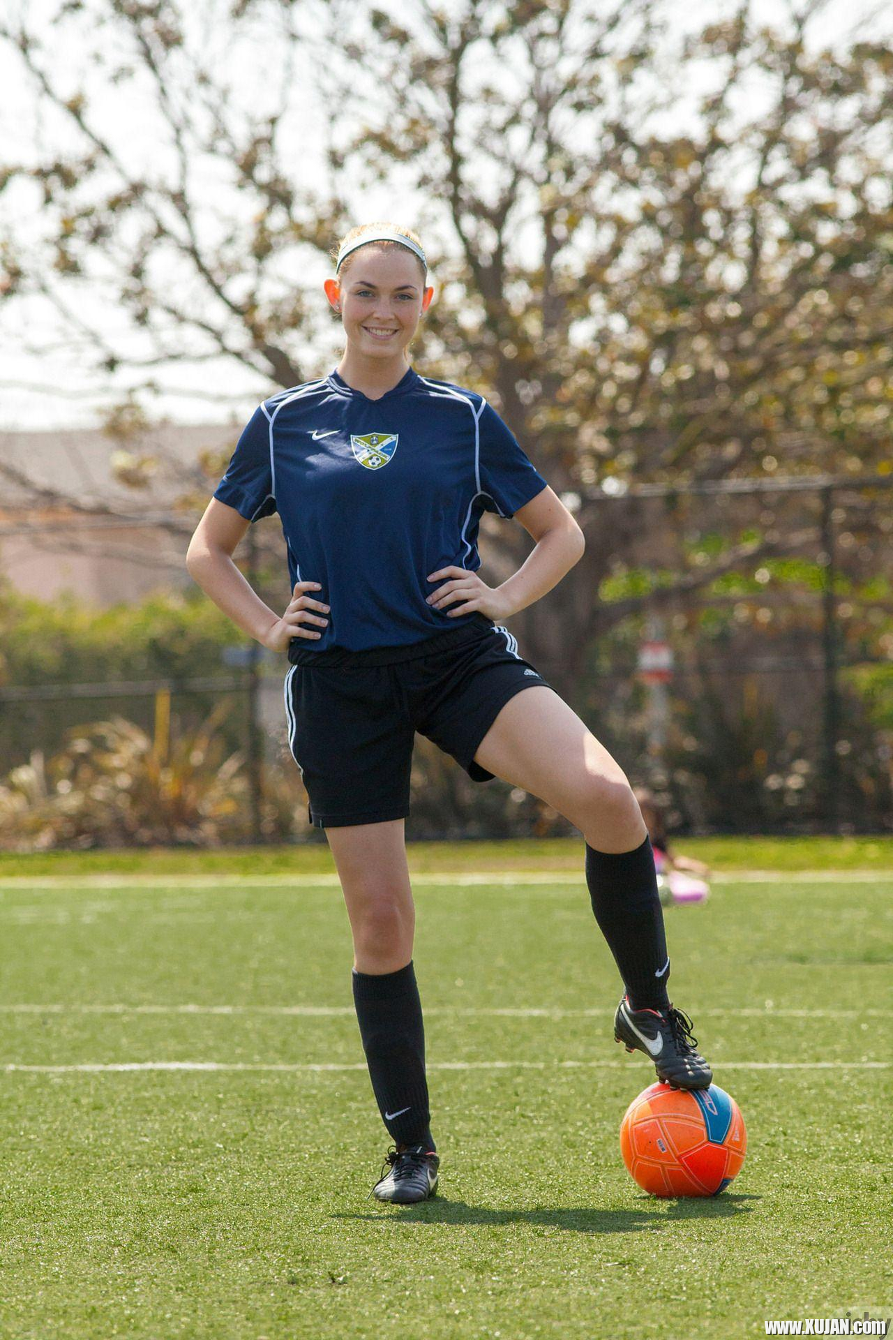 Redhead coed Bailey Rayne is a litlte cocktease while playing soccer - Photo #1078762