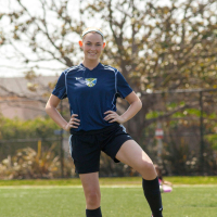 Redhead coed Bailey Rayne is a litlte cocktease while playing soccer