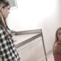 Threesome groupsex action features Gina Gerson and Kathia Nobili doing blowjob