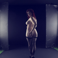 Perfect Jaye in her black dress holdups and heels