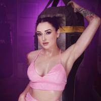 Sexy lesbians Charlotte Sins and Haley Spades scissoring the boxing ring