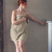 Crystal Clark pleasuring her soaked twat in the shower
