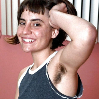 Rebecca black hair small tits and hairy armpits
