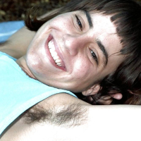 Rebecca black hair small tits and hairy armpits