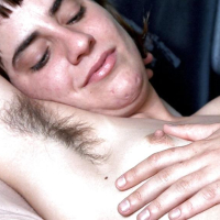 Rebecca black hair small tits and hairy armpits