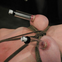 Blonde Anita Blue gets rope bound and pussy wired for orgasm
