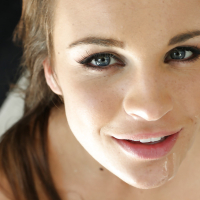 Teal Conrad gets her pretty face glazed with cum after hardcore skrogging