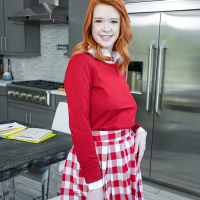 Redhead MILF Ariel Darling seduces and fucks anally her ebony stepson
