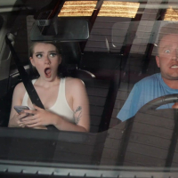 Cock hungry bitch Kenzie Love doing hardcore drive through service