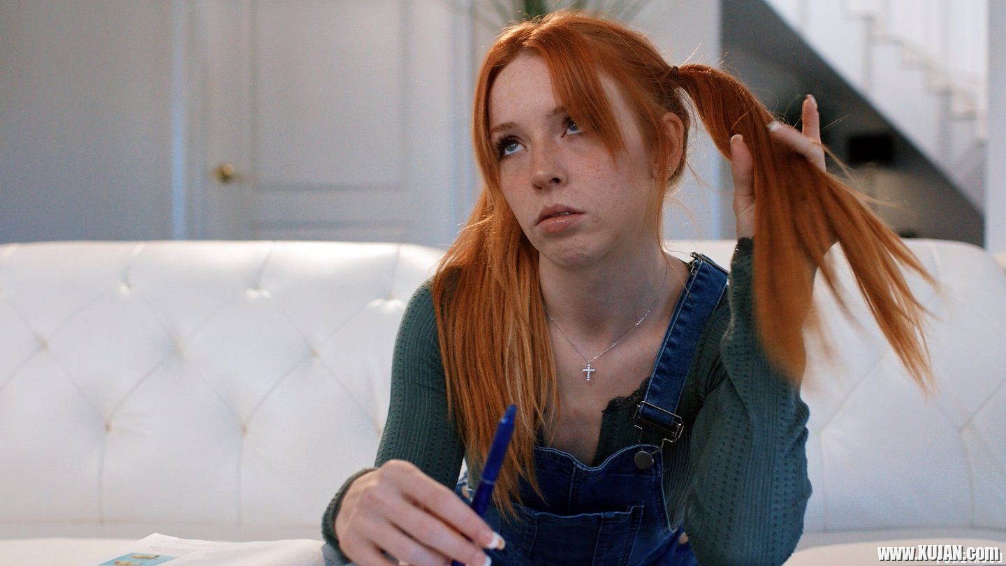 Wild redhead girl Madi Collins getting pumped with two big rods - Photo #1099334