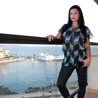 Fabulous Aletta Ocean poses outdoor on the beach in bikini