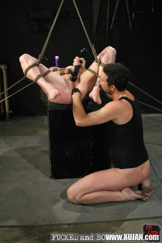 Bound Audrey Hollander gets a candle in her ass with fucking - Photo #1118459