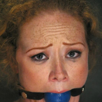 Bound Redhead Audrey Hollander gets anal treatment from Mistress