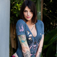 Tranny Chelsea Marie showing off her Tits and Cock