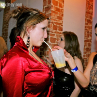 Salacious blonde chick gets fucked hardcore at the drunk party