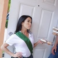 Girl Scout Megan Rain takes a deep pounding