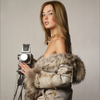 Luscious Russian teen Sweet Lilya posing in her coat
