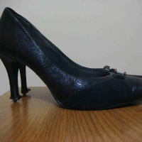 Scarpin preto e rosa Vizzano Ana Hickmann