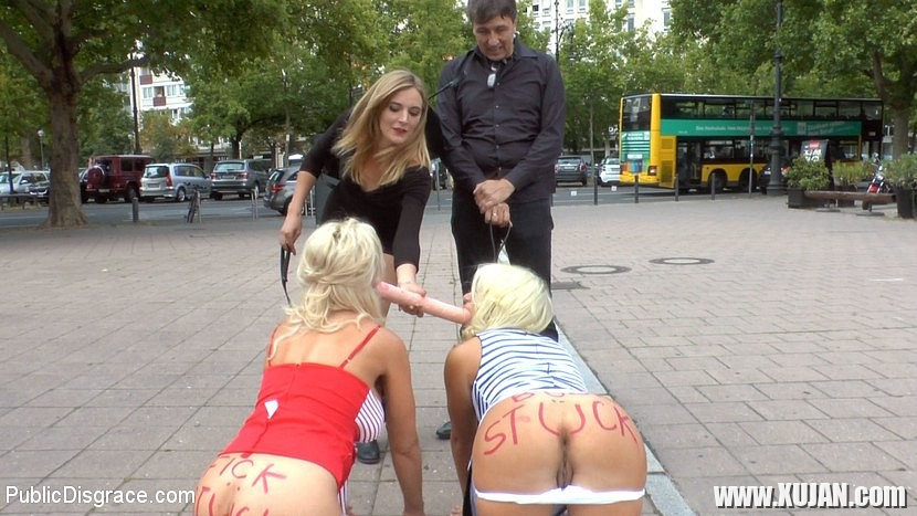 Manu Magnum and Laela Pryce kinky blondes public humiliated and - Photo #1171696