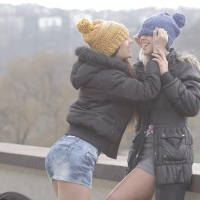Lorena B and Tracy Gold return home to enjoy some passionate lesbian sex
