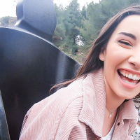 Aria Lee flashing her bare ass at the theme park then fucks at home