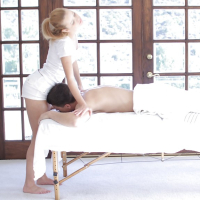 Latina masseuse Jessie Rogers makes guy relax and rides throbbing cumstick