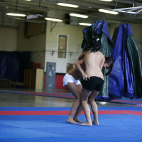 Sharon Lee and Amabella fighting and fucking after that to relax
