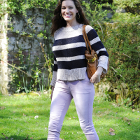 Pregnant Kelly Brook out and about in pink jeans London