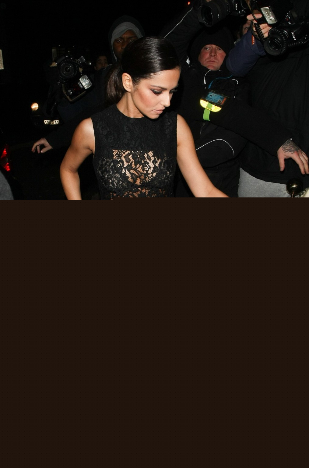 Cheryl Cole see through to bra outside the Rose Club in London - Photo #1188822