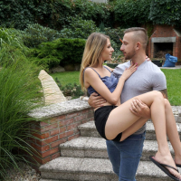 Cock hungry slim chick Rebecca Volpetti spreads wide for deep pounding