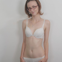 Skinny babe in sexy glasses Jay Taylor revealing her tiny tits