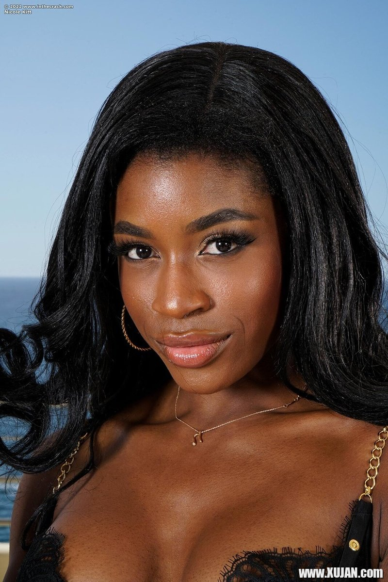 Wild ebony babe Nicole Kitt strips fetish lingerie and toys chocolate pussy - Photo #1216955