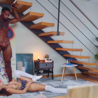 Lustful girl Baby Nicols fucks with a black dude