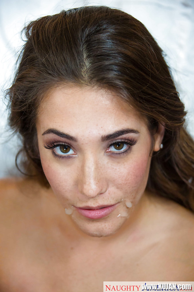 Tanned milf Eva Lovia gets cum on face after kissing with this dick - Photo #1235419