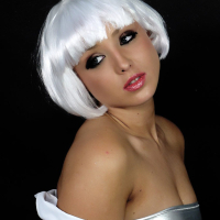 Space Cadet Danni King showing her small Boobies