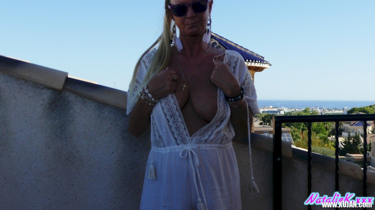 Good looking babe Natalie K sunbathing and rubbing her cunt - Photo #1239513