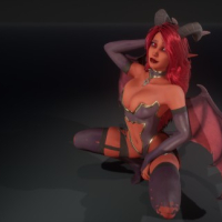 Succubus girl photoshoot