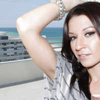 Stunning brunette babe Ann Marie Rios showing off her naturals